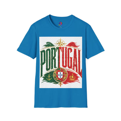 Portugal Vintage Compass T-Shirt — Retro Portuguese Flag Travel Tee