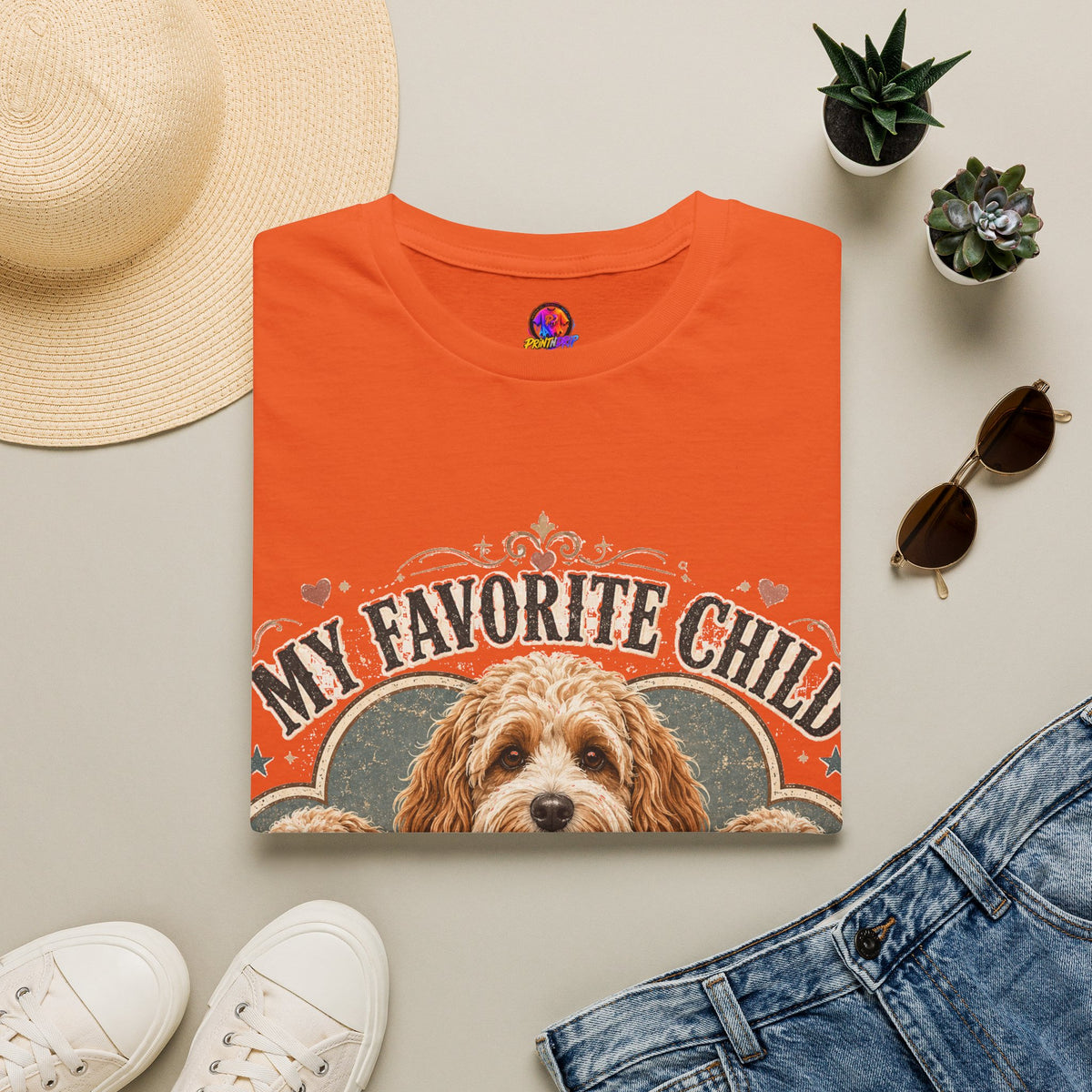 Dog Mom T-Shirt — "My Favorite Child" Cavalier Love Graphic Tee