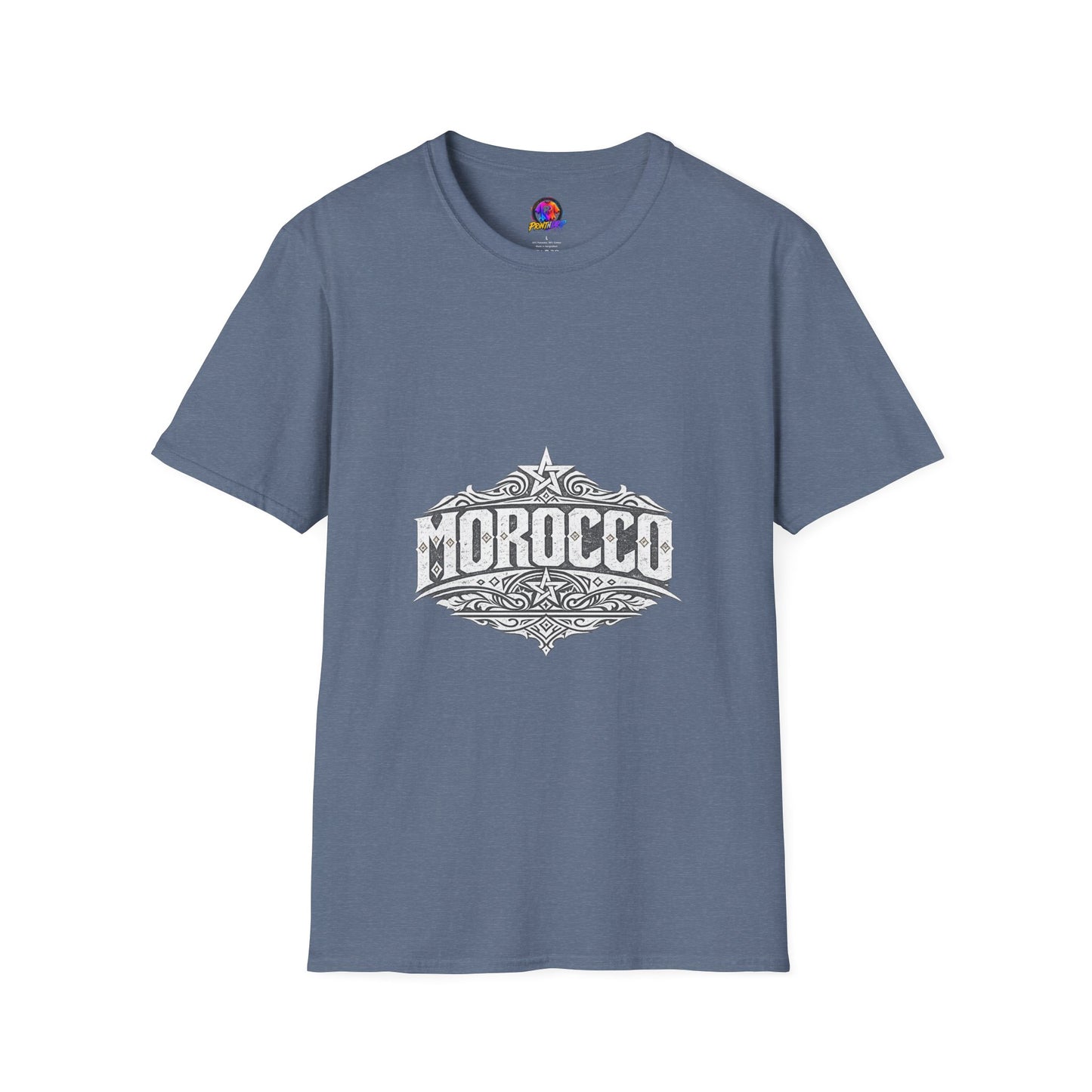 Morocco Vintage Graphic T-Shirt — Travel Tee with Ornamental Crest