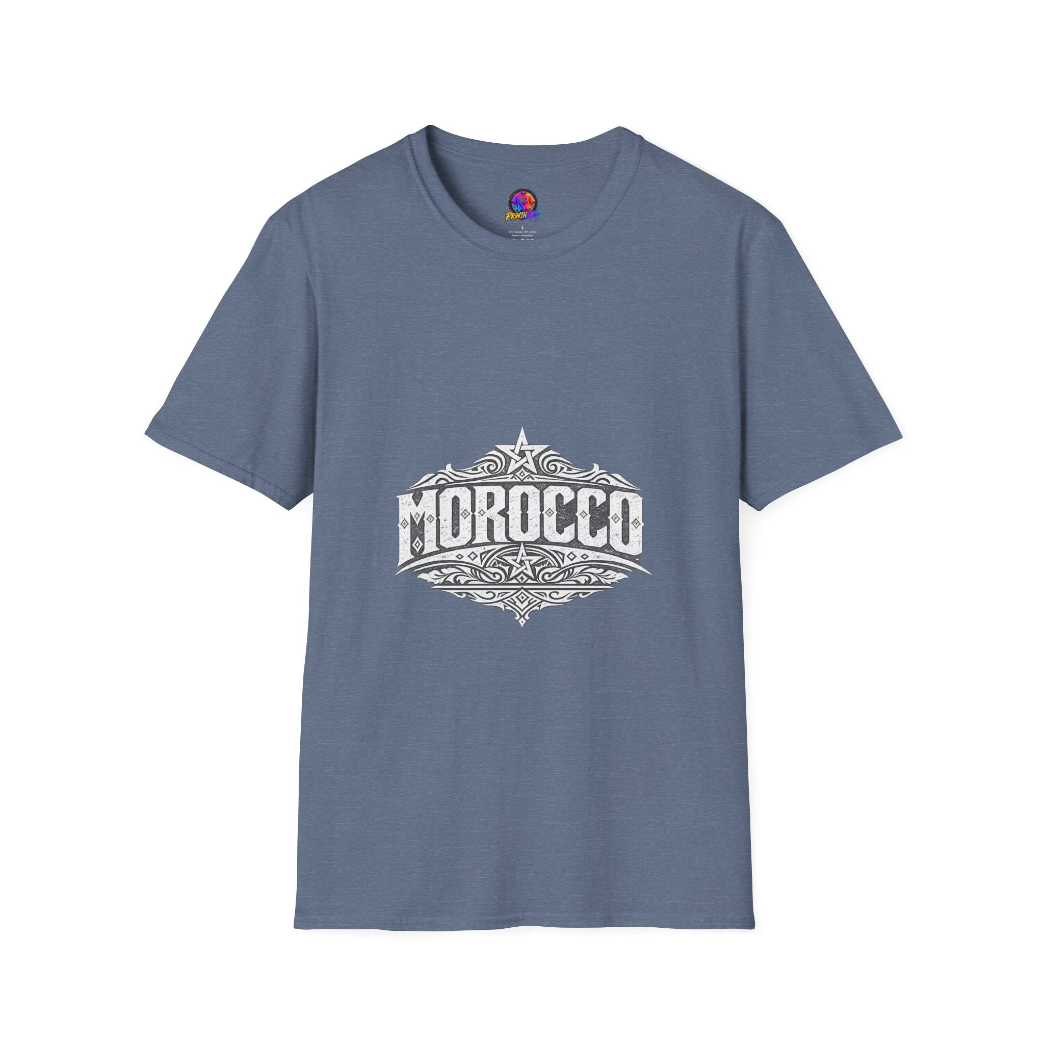 Morocco Vintage Graphic T-Shirt — Travel Tee with Ornamental Crest