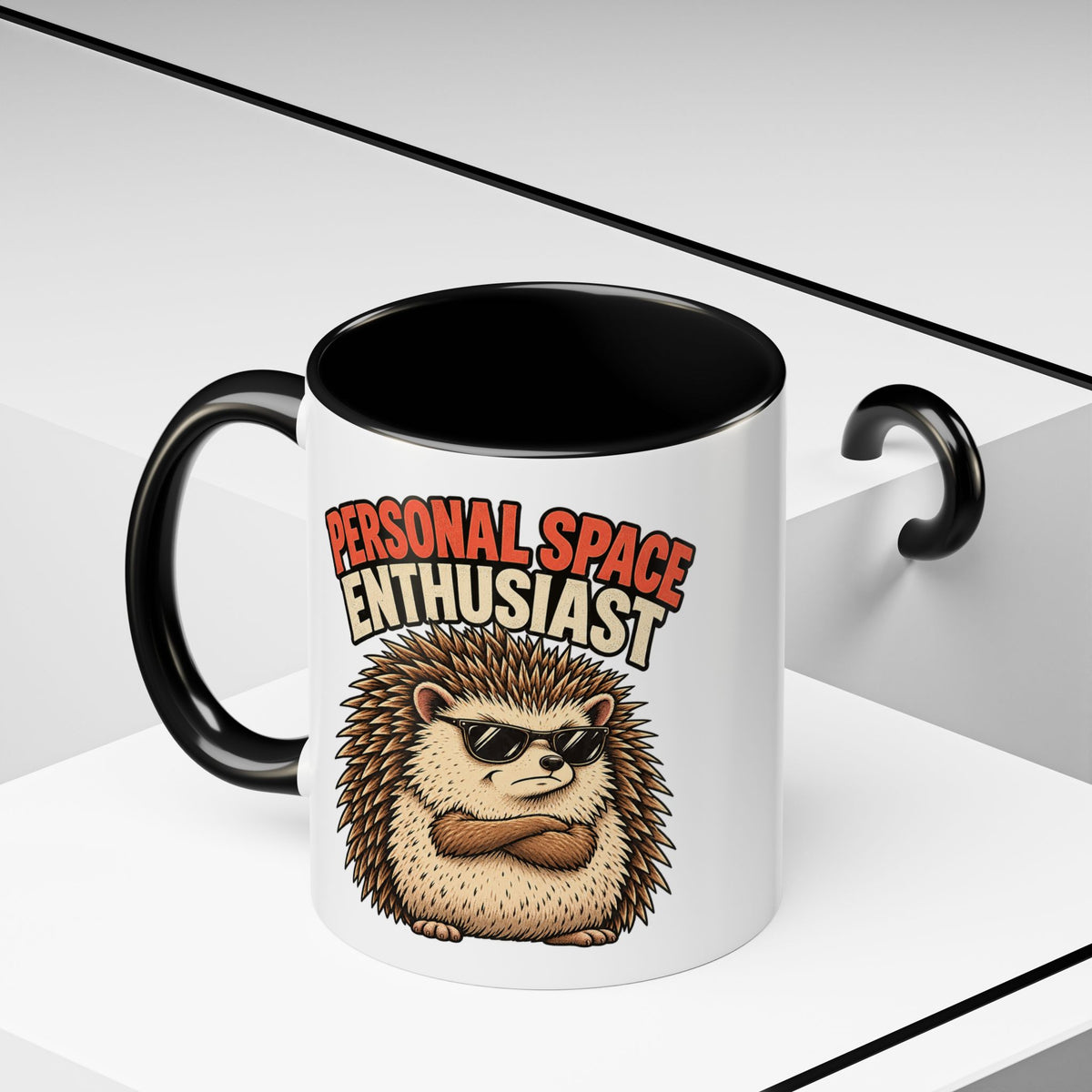Funny And Witty "Personal Space Enthusiast" Accent Coffee Mug (11, 15oz)