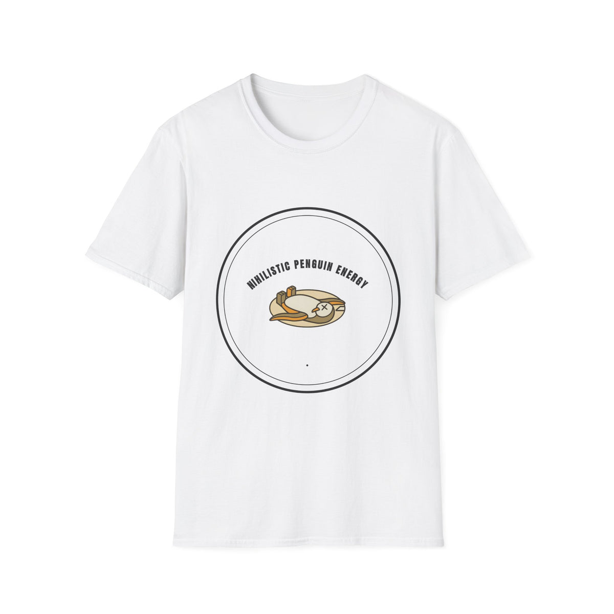 Nihilistic Penguin Energy T-Shirt — Cute Sloth-Like Penguin Graphic Tee - Trending Now - September 2026