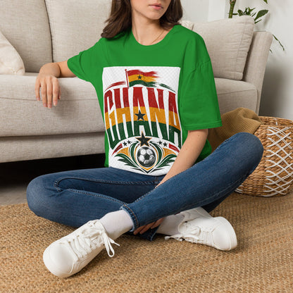 Ghana Flag Soccer T-Shirt — Retro Ghana Pride Football Tee