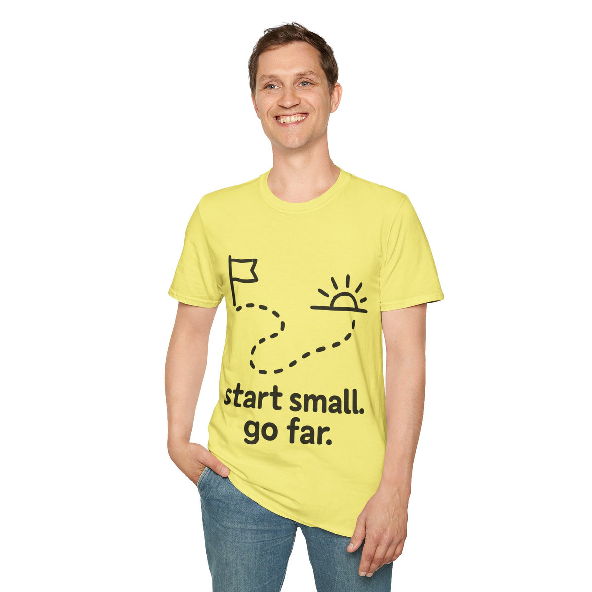 Start Small Go Far Minimalist Trail T-Shirt, Inspirational Hiking Path Graphic Tee - Trending Now - September 2026