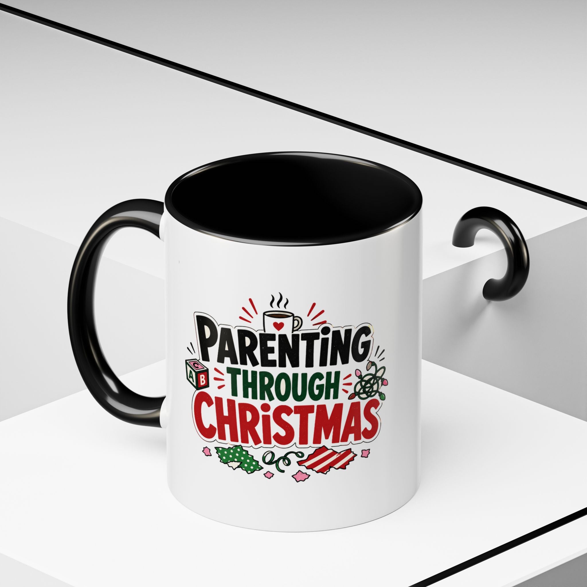 Modern Day Christmas Parenting Through Christmas Coffee Mug