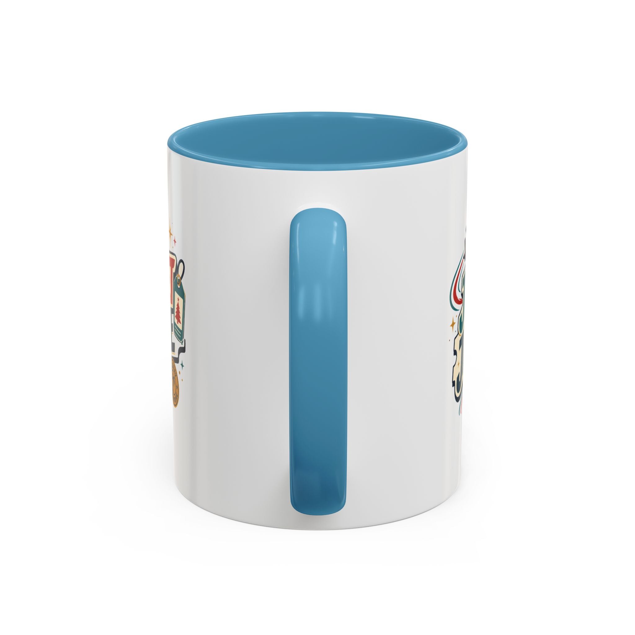 Modern Day Christmas Jet Set Jingle Coffee Mug — Holiday Travel Themed Accent Mug