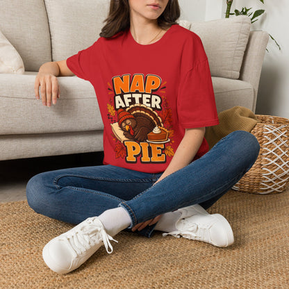 Nap After Pie T-Shirt — Funny Thanksgiving Turkey Tee