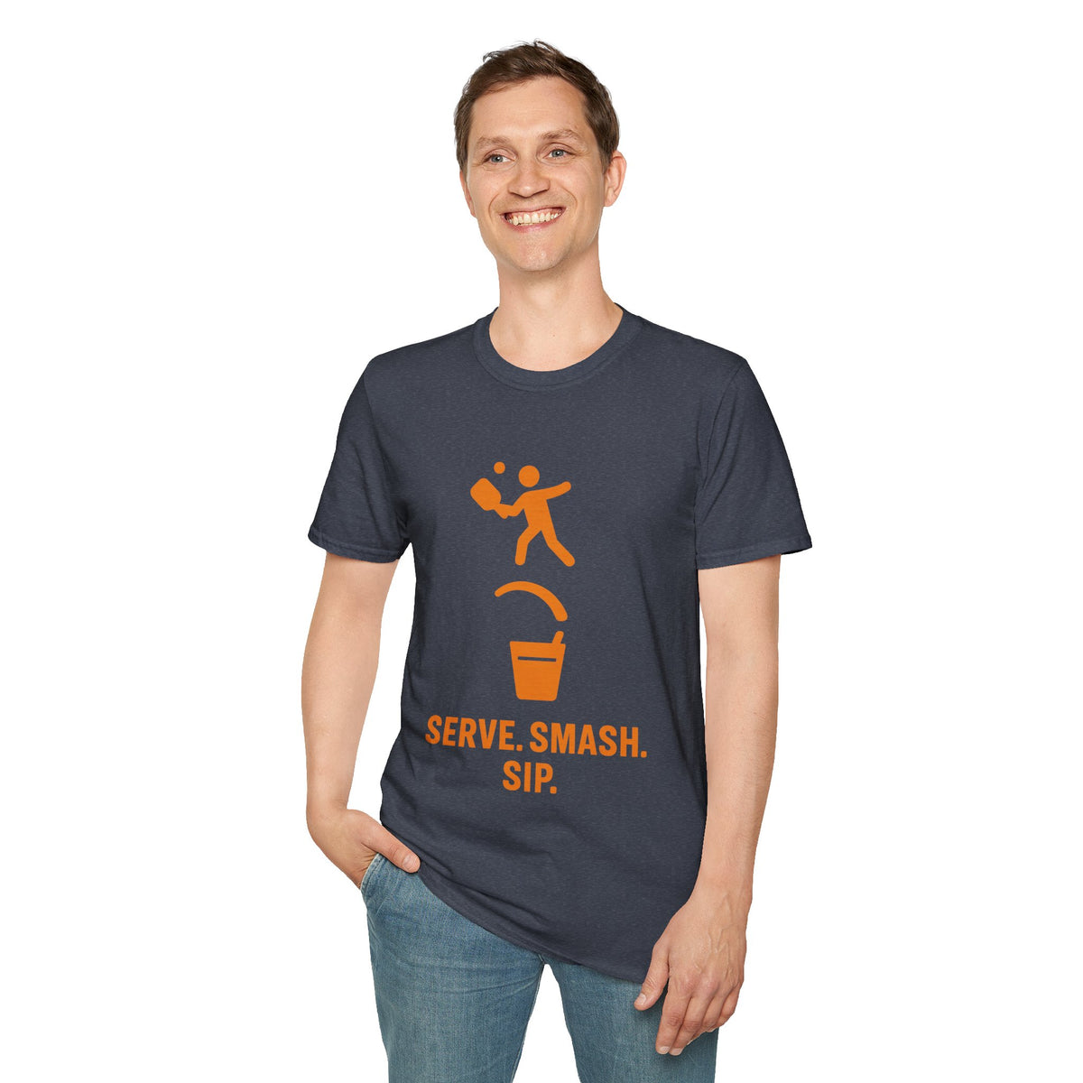 Pickleball Serve Smash Tee — Small Orange Player Graphic - Trending Now - September 2026