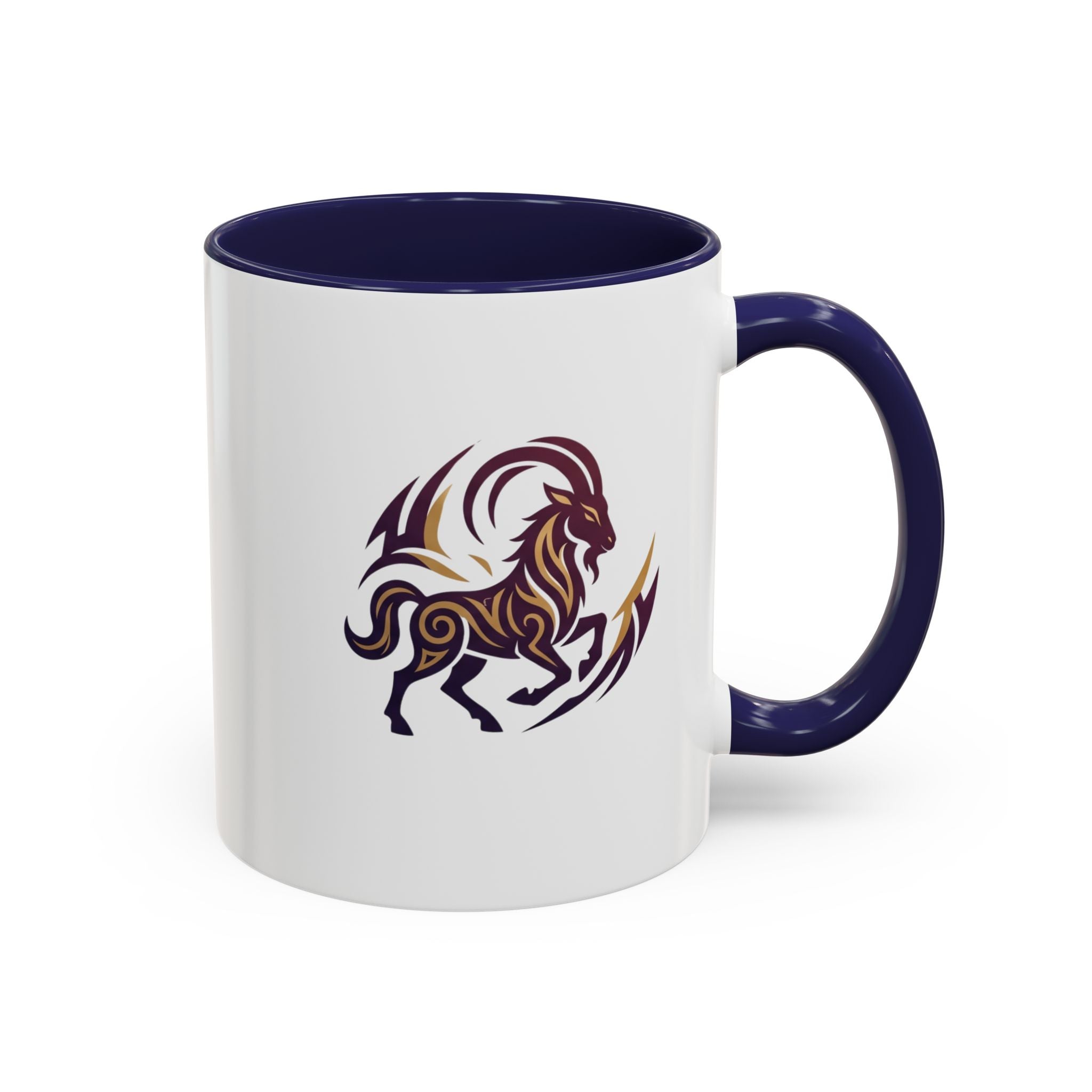 Capricorn Tribal Goat Accent Coffee Mug — Zodiac Horoscope Gift