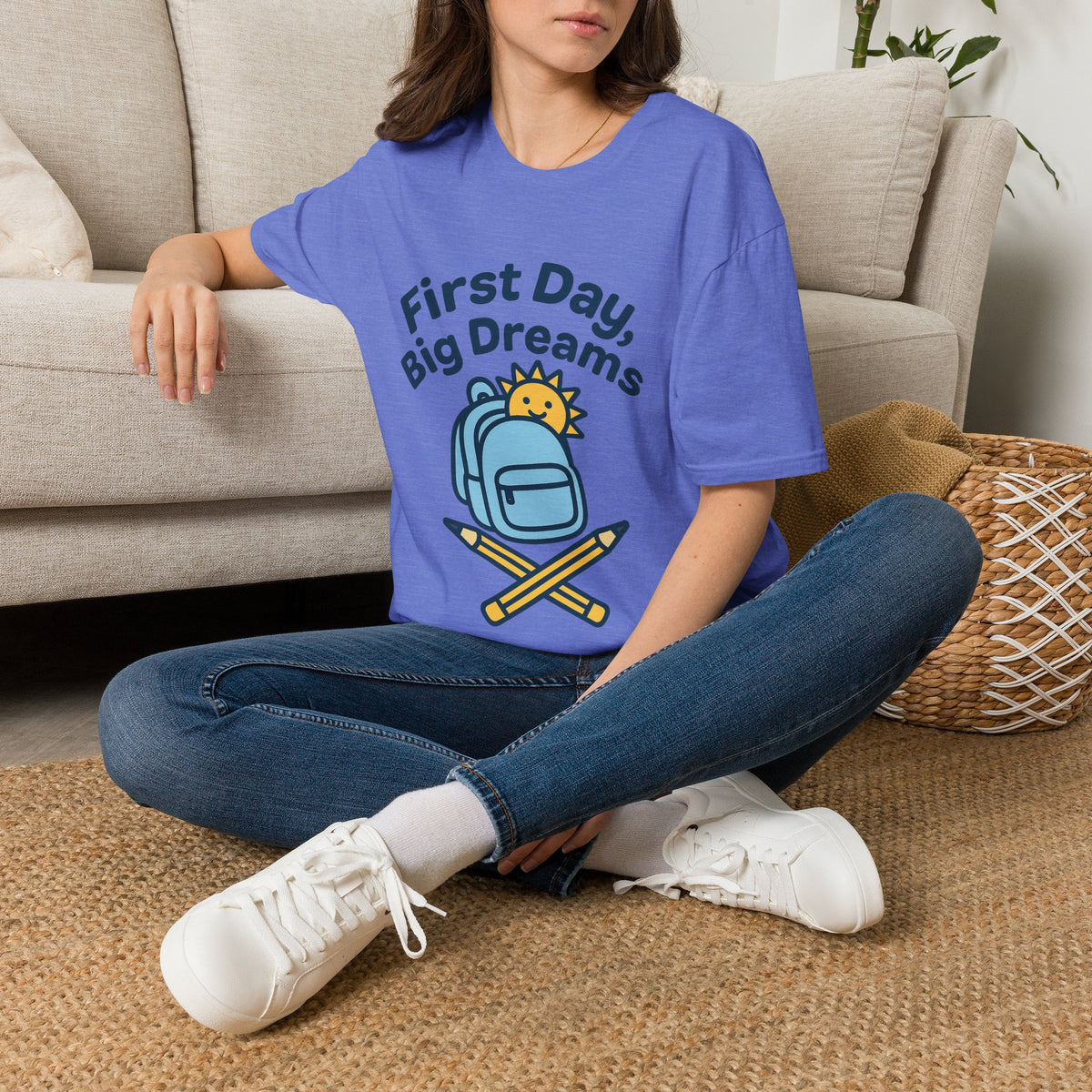First Day Big Dreams T-Shirt — Cute Backpack & Pencil Back-to-School Tee - Trending Now - August 2026