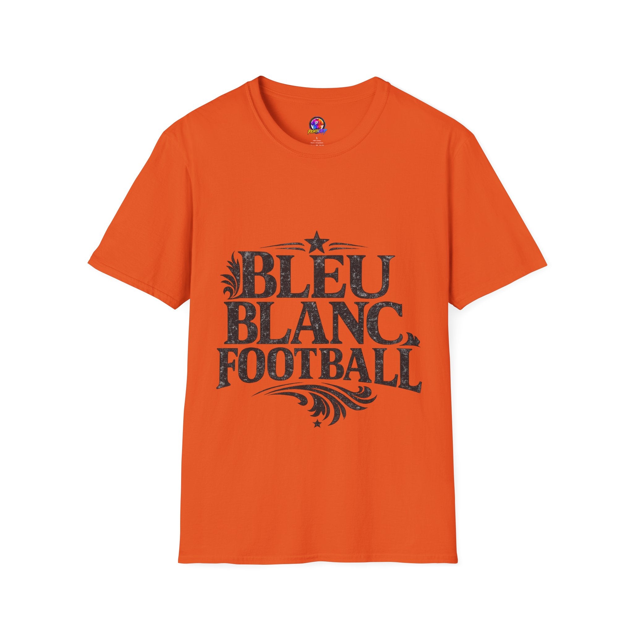 France Bleu Blanc Football T-Shirt — Vintage French Football Tee