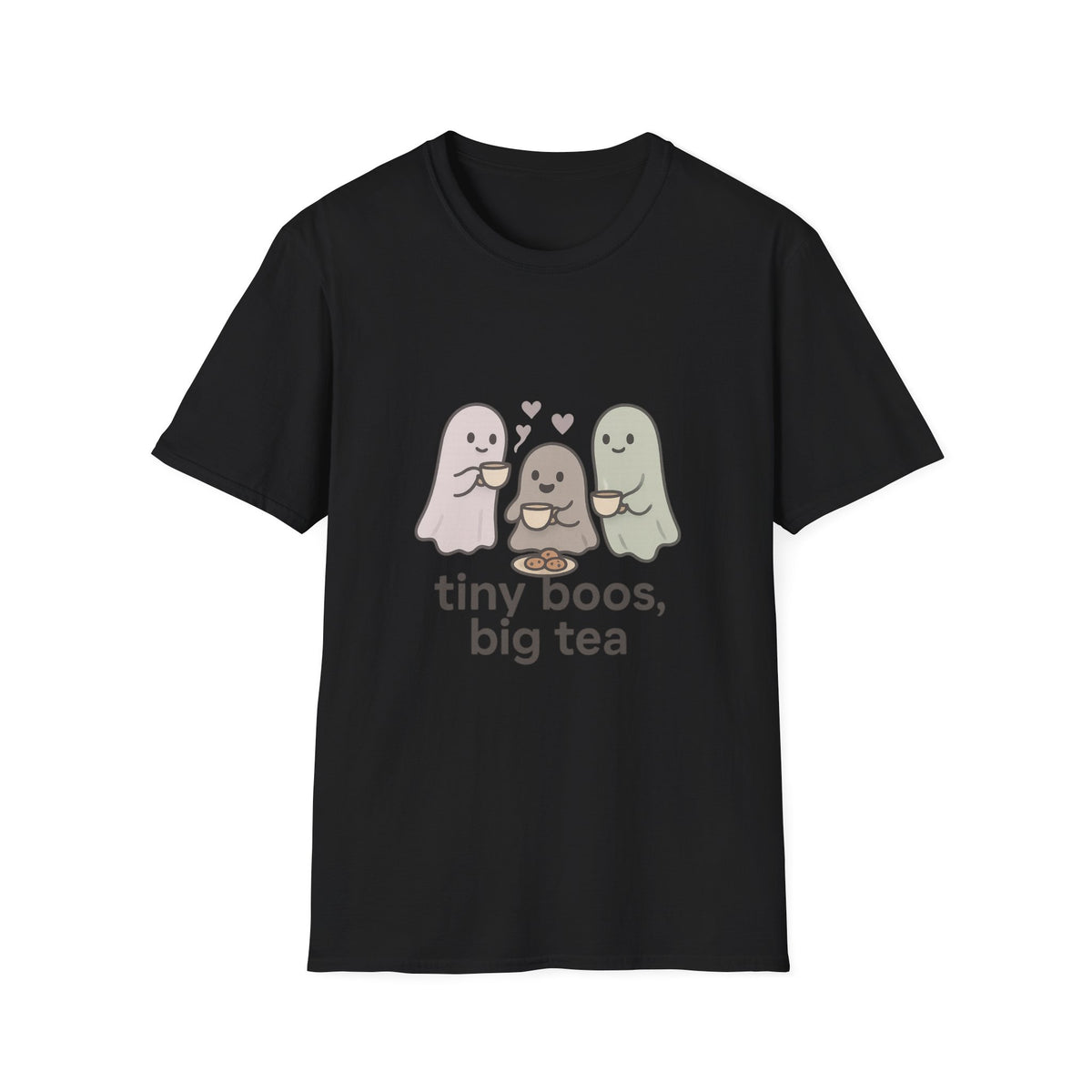 Cute Ghosts T-Shirt — “tiny boos, big tea” Cute Halloween Tee - Trending Now - August 2026