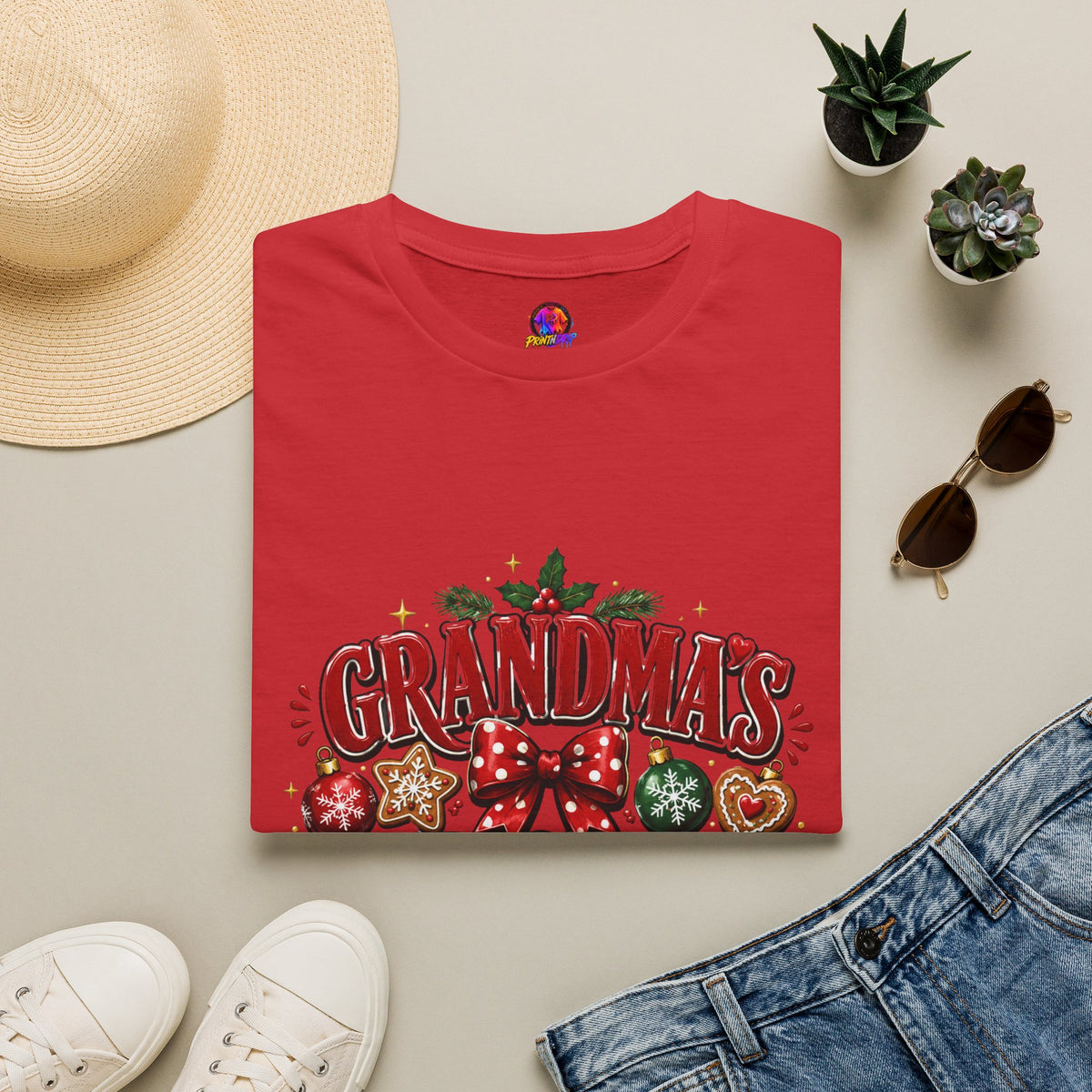 T-Shirt — Grandma's Christmas Crew Holiday Tee