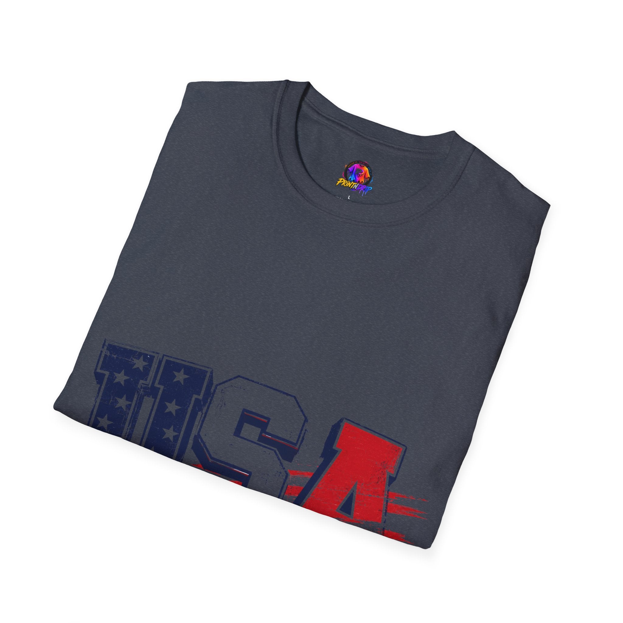 USA Flag Graphic T-Shirt — Patriotic Red White & Blue Tee