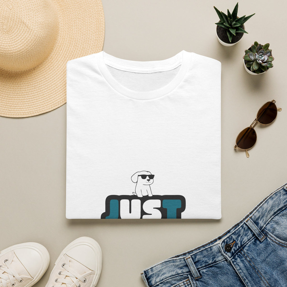 Just A Chill Guy Blue Bubble Font T-Shirt - Viral Meme Aesthetic Graphic Tee - Trending Now - September 2026