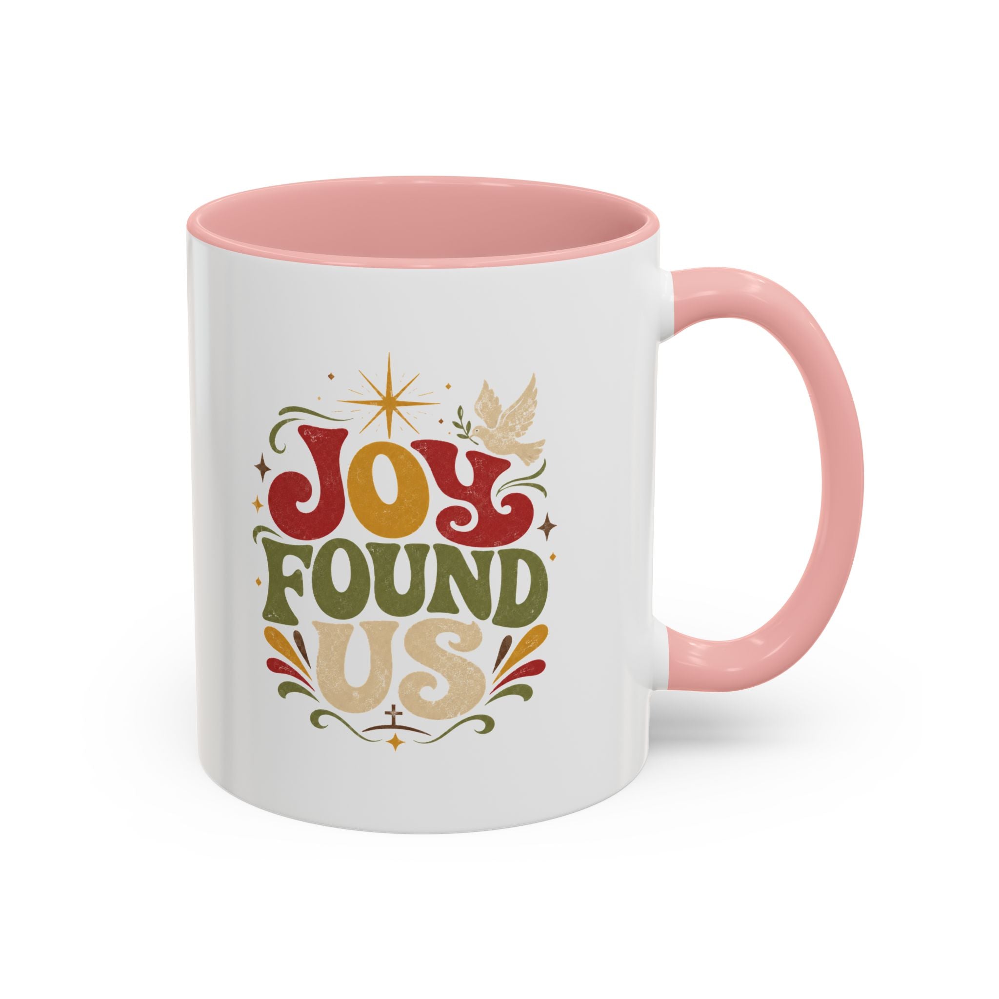 Christmas Joy Found Us Mug — Retro Holiday Coffee Cup