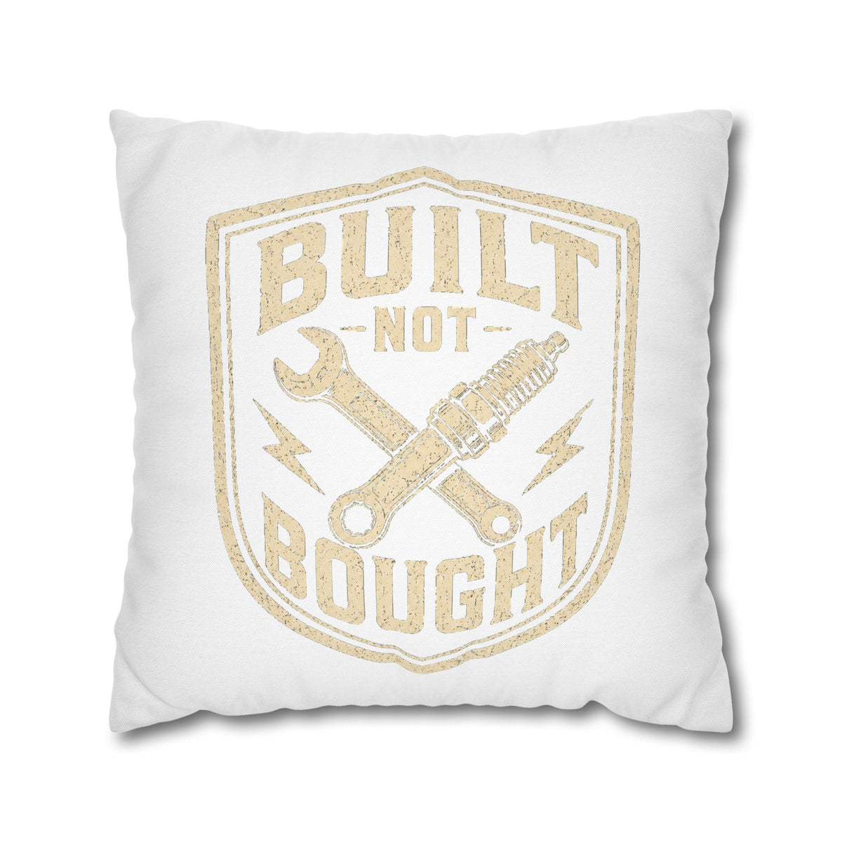 Built Not Bought Decorative Pillowcase Milo Bailey Dog Dad Mom- Mechanics & DIY Accent Cushion