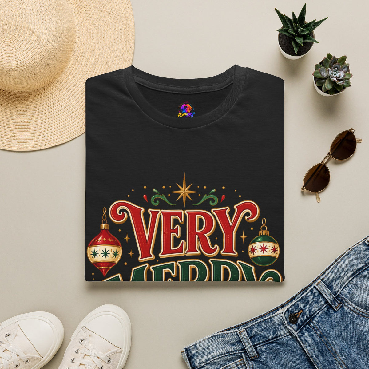 Very Merry Club T-Shirt — Festive Christmas Holiday Tee