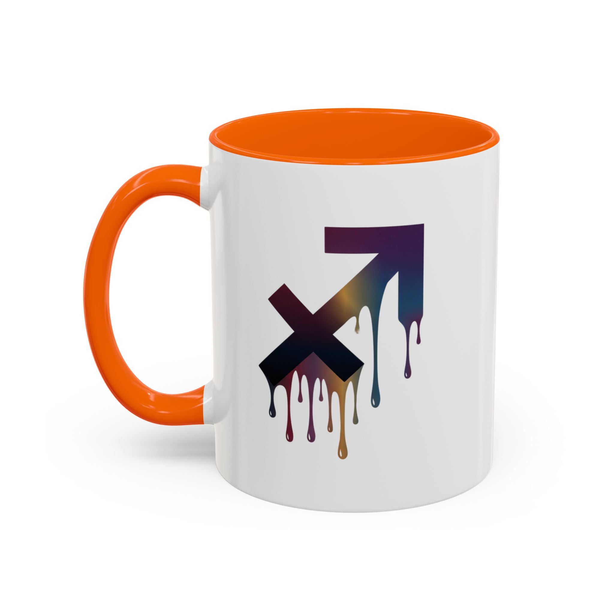 Sagittarius Drip Accent Coffee Mug — Zodiac Archer Horoscope Gift