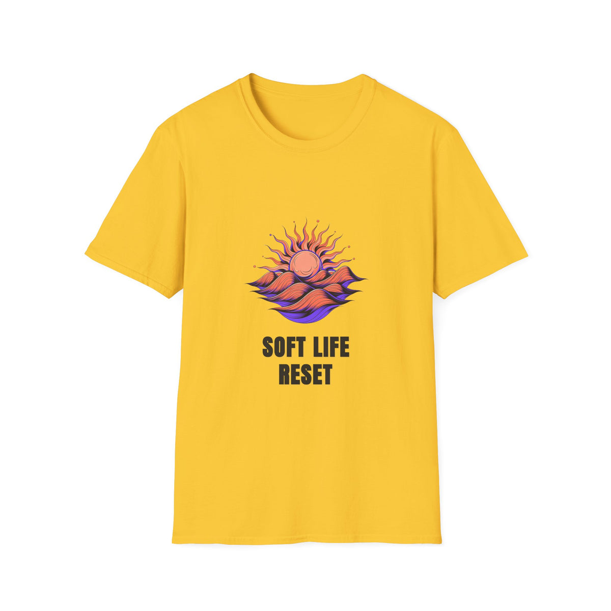 Soft Life Reset T-Shirt — Sun & Waves Graphic Tee - Trending Now - August 2026