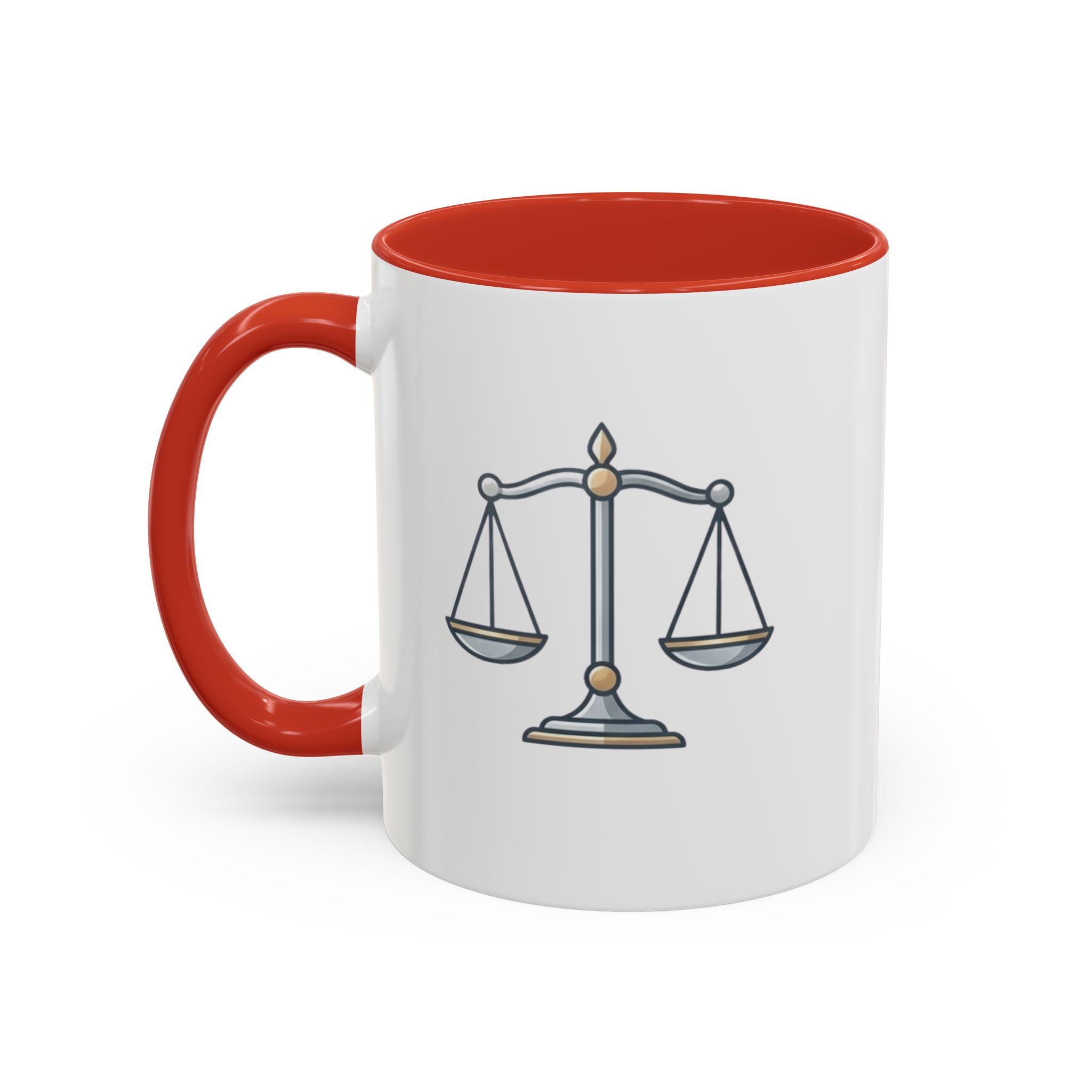 Libra Scales Accent Coffee Mug — Zodiac Libra Horoscope Gift