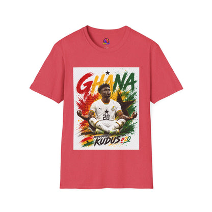 Ghana Football Player Graphic T-Shirt — Ghana Colors & Kudus Print