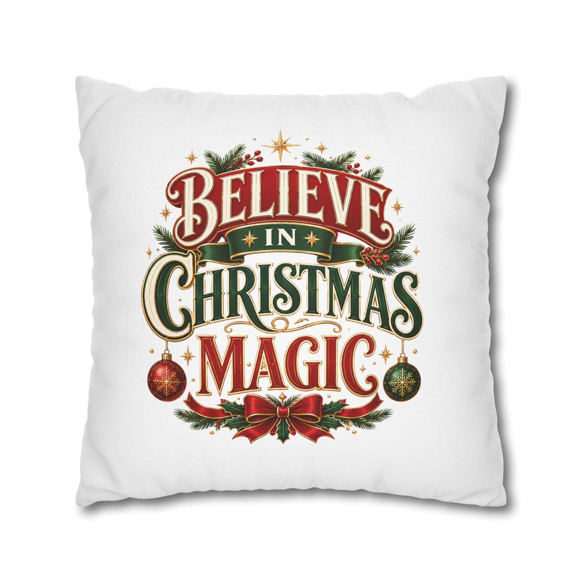 Christmas Pillowcase Believe in Christmas Magic Pillow
