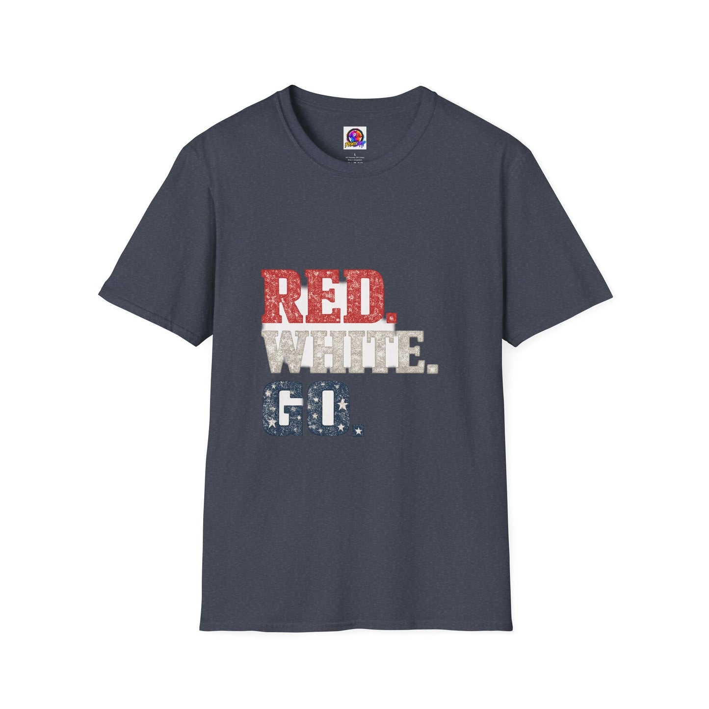 USA Patriotic 'Red. White. Go.' T-Shirt — 4th of July Independence Day Tee