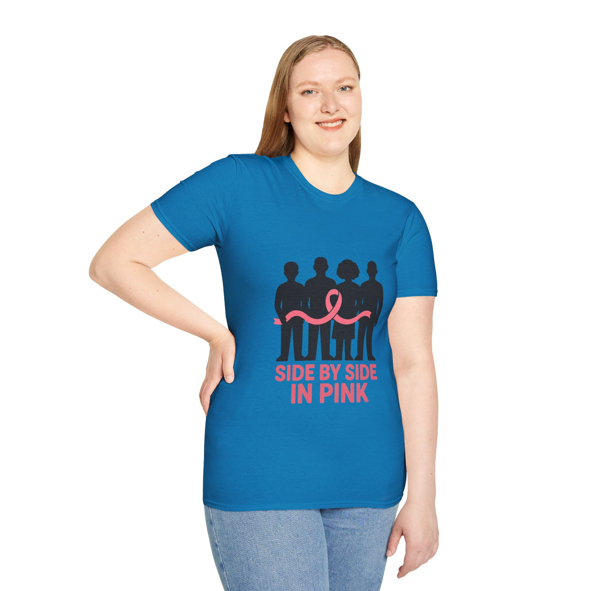 Side by Side in Pink Breast Cancer Awareness T-Shirt - Trending Now - October 2026