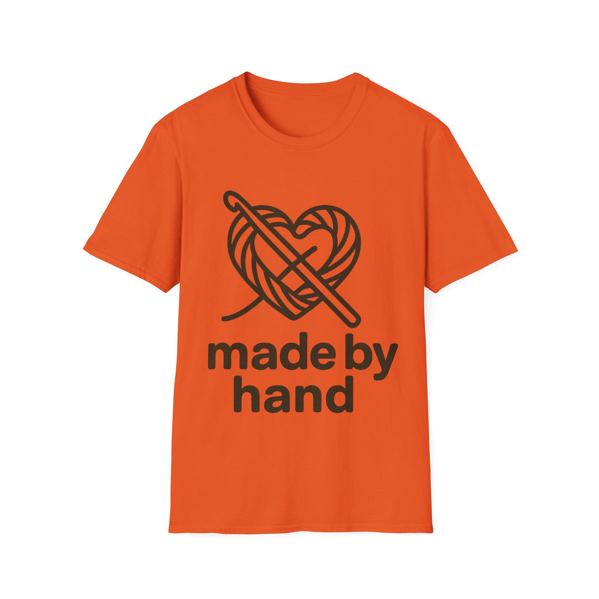 "Made By Hand" Minimalist Maker Tee | Crochet Knitting Crafter T-Shirt - Trending Now - September 2026