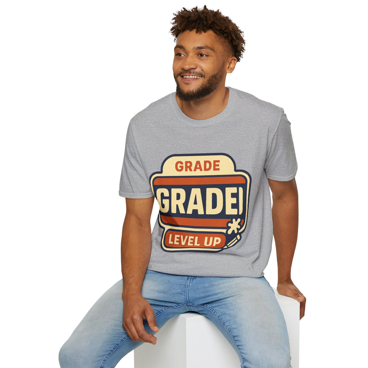Grade Up Retro Badge T‑Shirt — "GRADE! LEVEL UP" Gamer Teacher Gift - Trending Now - August 2026