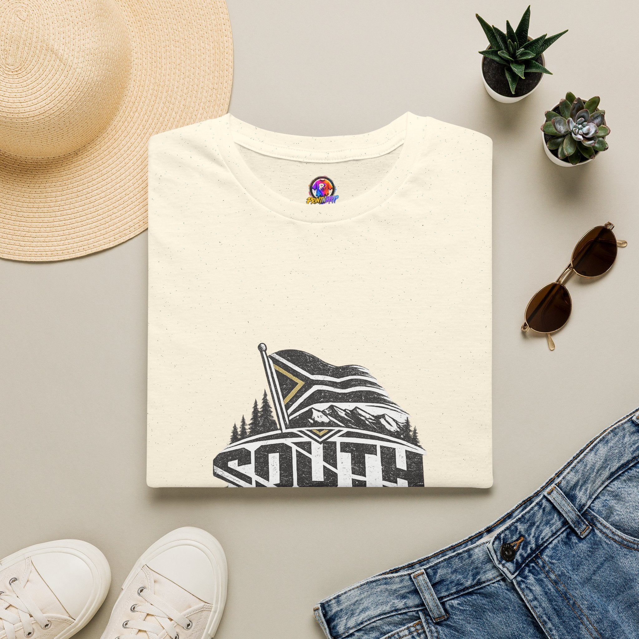 South Africa Flag & Soccer Crest T‑Shirt