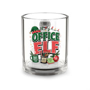 Christmas Glass Mug 10 oz Office Elf Glass Mug – 10oz Holiday Coffee Cup