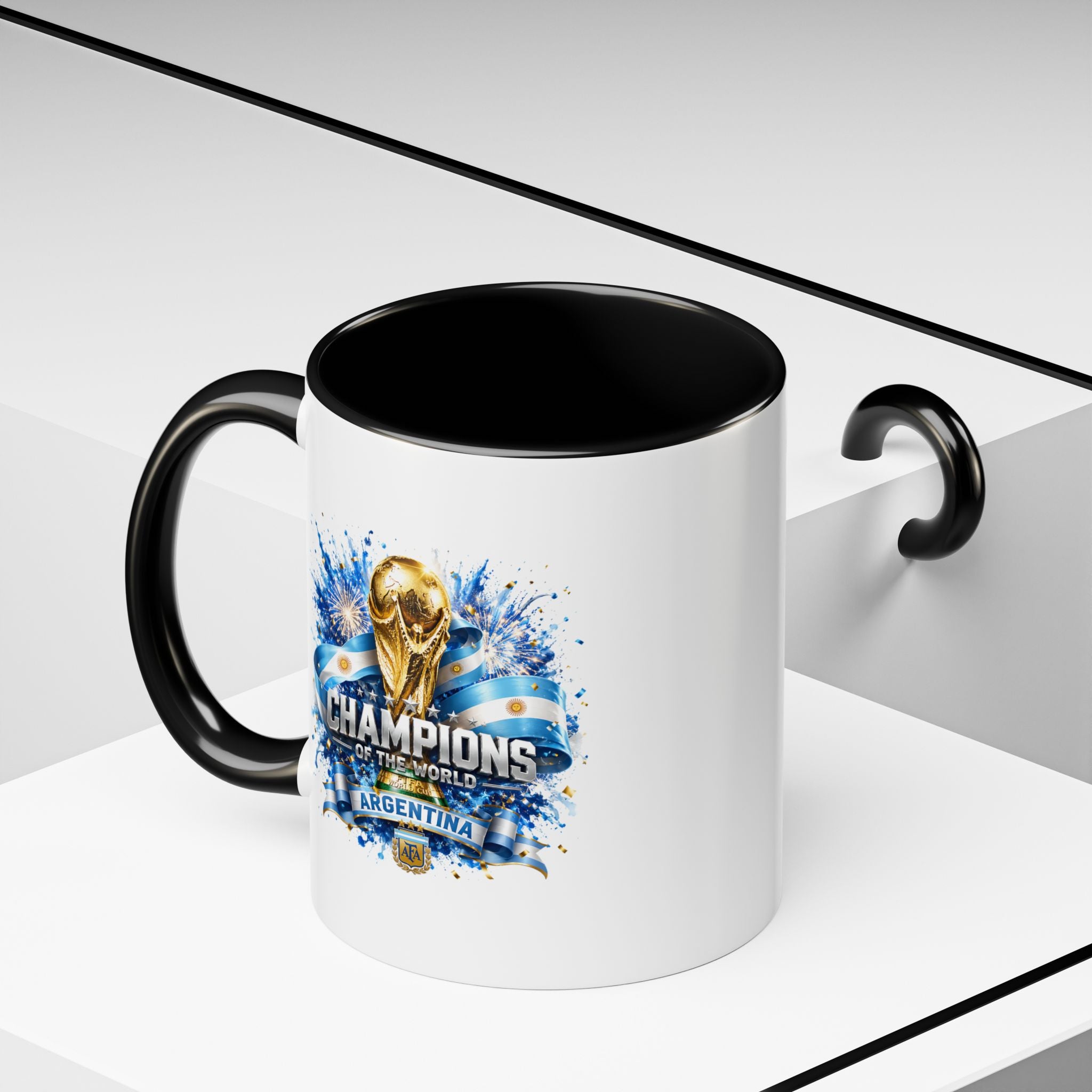 Argentina World Cup Champions Coffee Mug — 'Champions of the World' Accent Mug