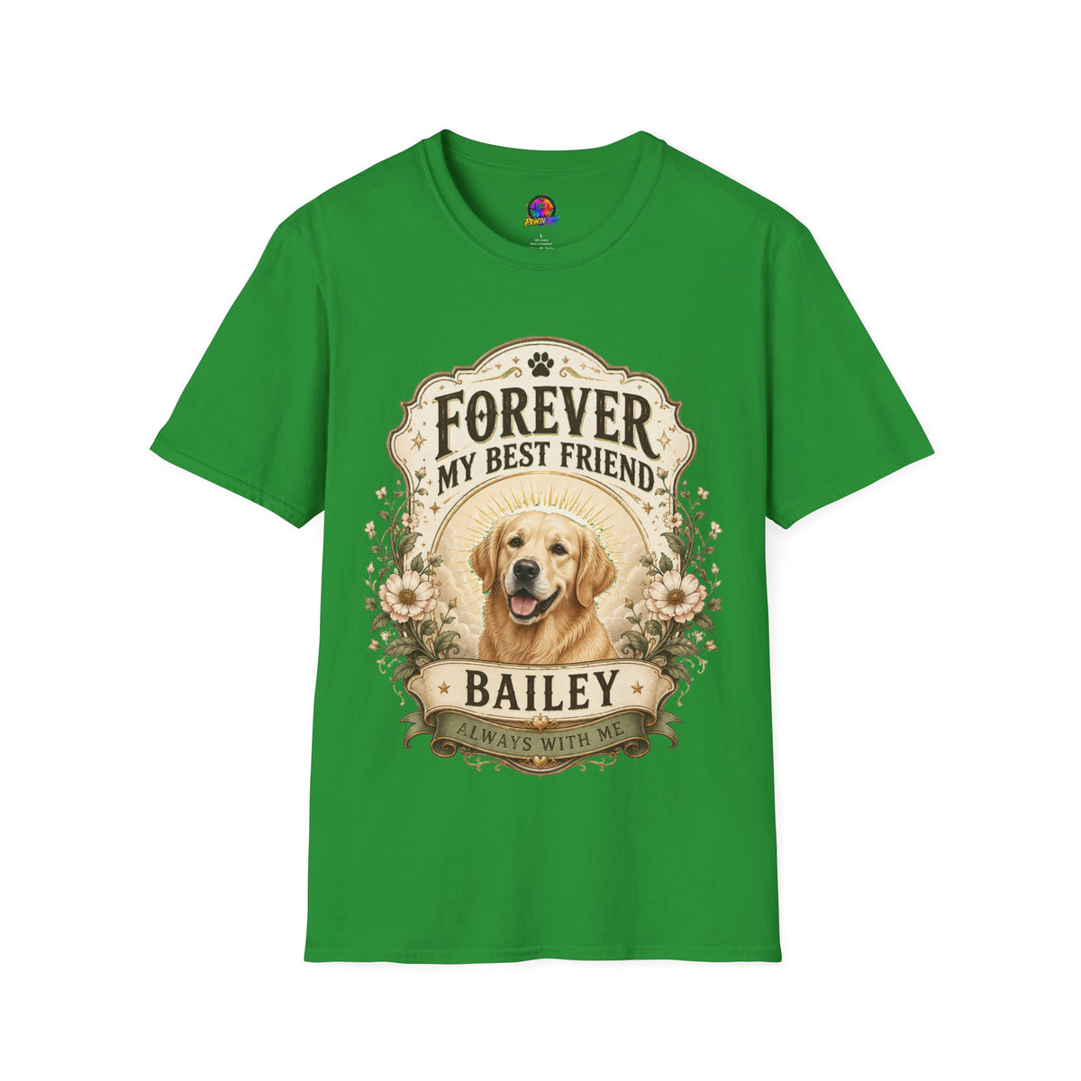 Dog Memorial T-Shirt — "Forever My Best Friend" Personalized Pet Tribute Tee