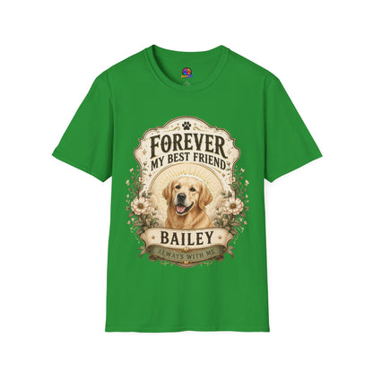 Dog Memorial T-Shirt — "Forever My Best Friend" Personalized Pet Tribute Tee