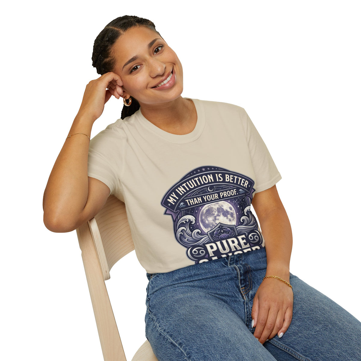 Cancer Zodiac T-Shirt — "My Intuition Is Better Than Your Proof" Astrology Tee
