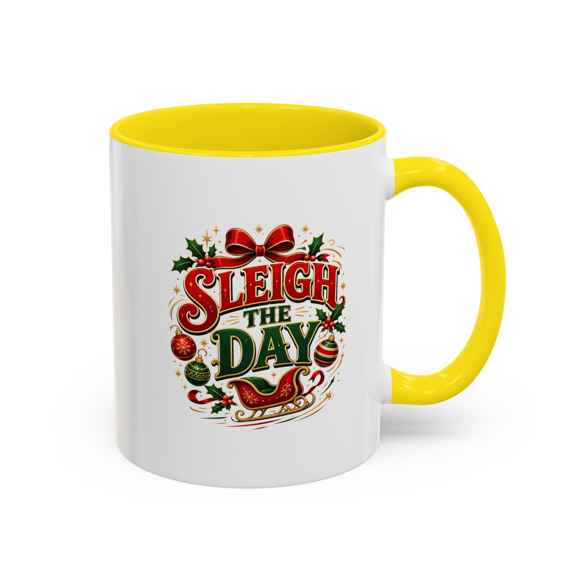 Sleigh the Day Christmas Accent Coffee Mug