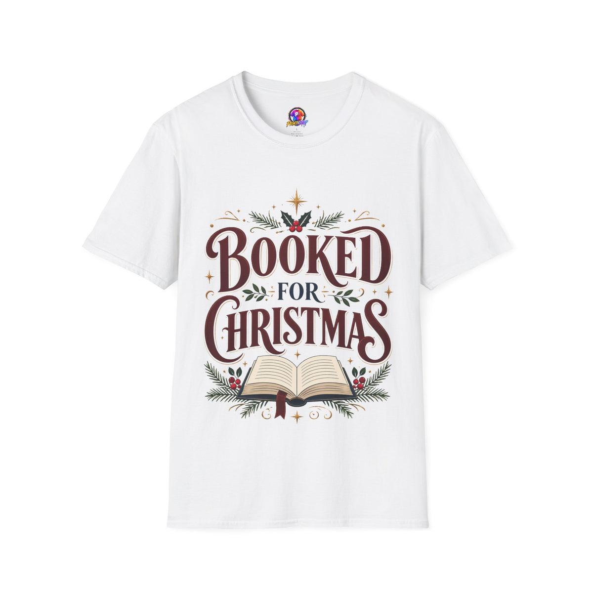 T-Shirt — "Booked for Christmas" Literary Holiday Tee
