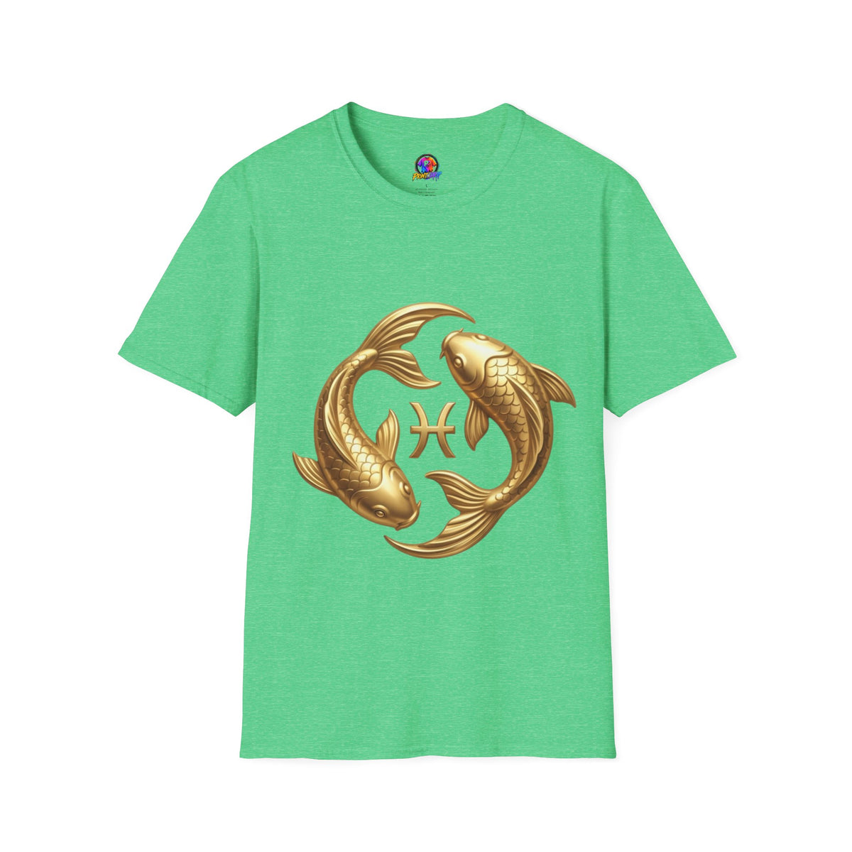 Pisces Gold Fish T-Shirt — Zodiac Symbol Astrology Tee