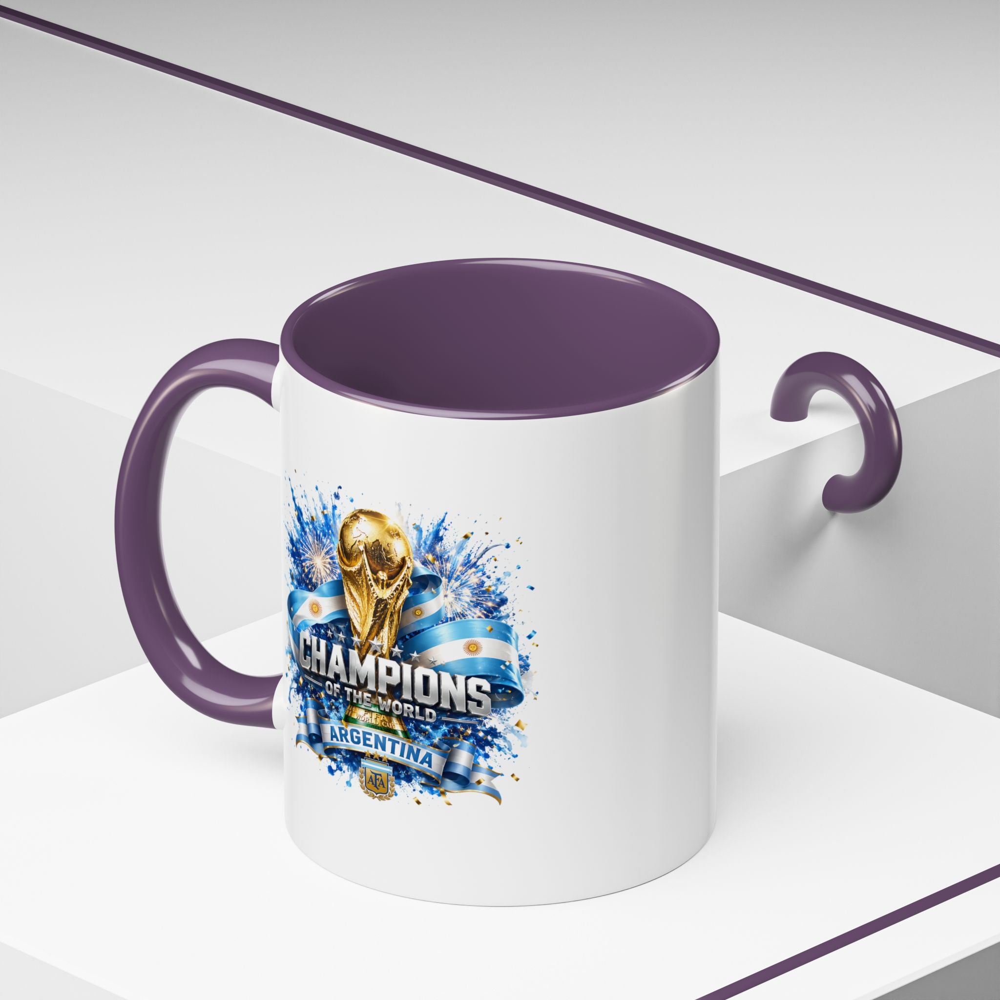 Argentina World Cup Champions Coffee Mug — 'Champions of the World' Accent Mug