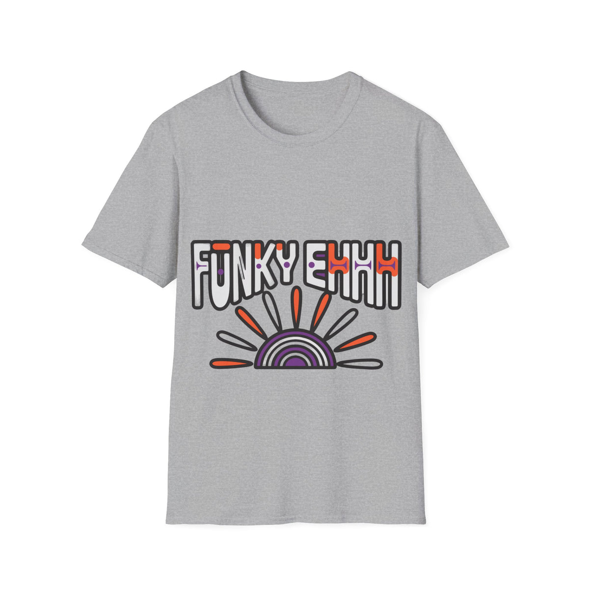 "Funky Ehhh" Retro Rainbow Tee | Groovy 70s Slogan T-Shirt - Trending Now - September 2026