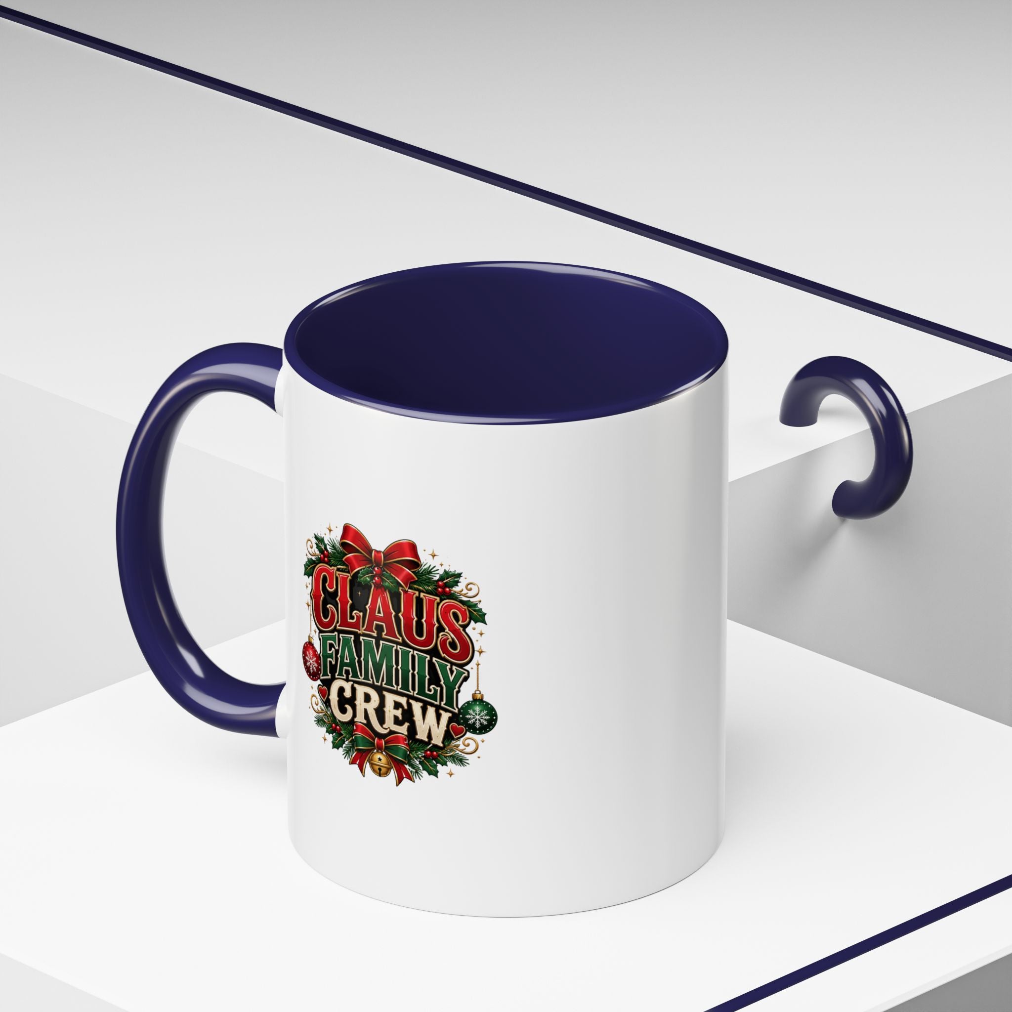 Claus Family Crew Accent Coffee Mug – Holiday Christmas Tea & Coffee Cup
