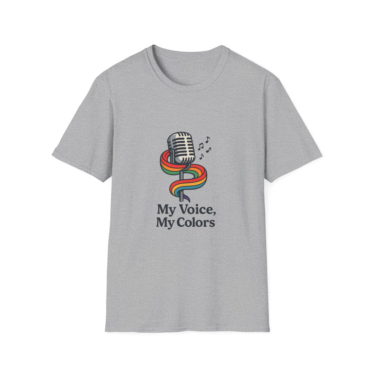 My Voice, My Colors T-Shirt — Pride Microphone Design - Trending Now - October 2026