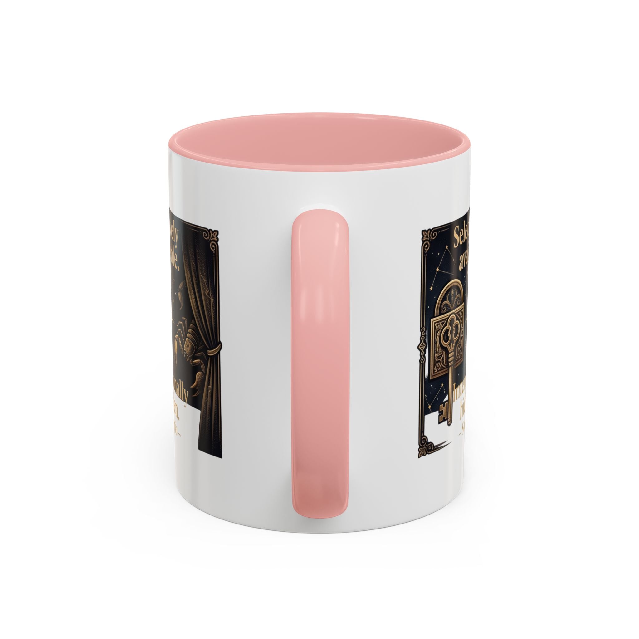 Scorpio Accent Coffee Mug — "Selectively Available, Intentionally Hidden" Zodiac Gift