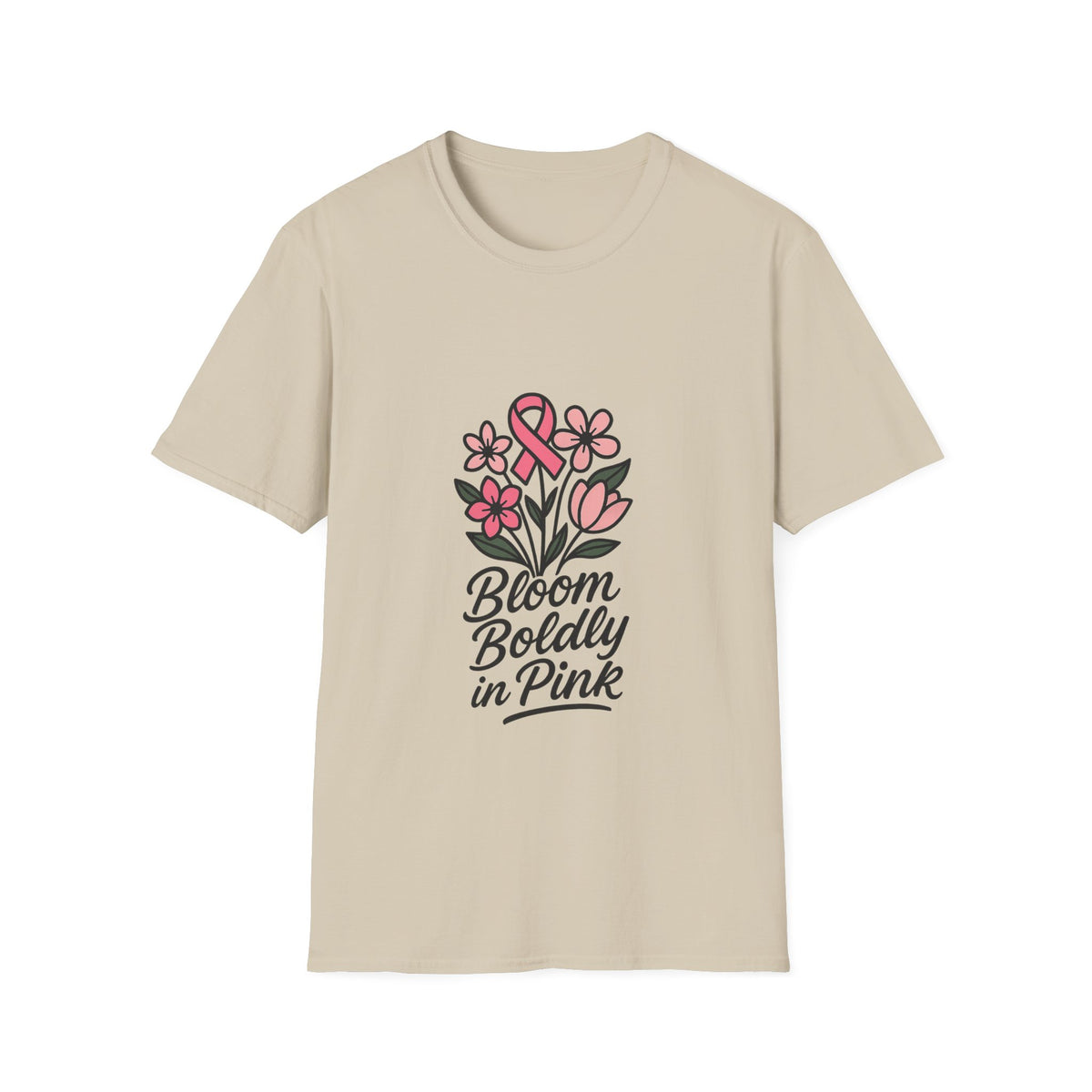 Breast Cancer Awareness T-Shirt — "Bloom Boldly in Pink" Floral Ribbon Tee - Trending Now - October 2026