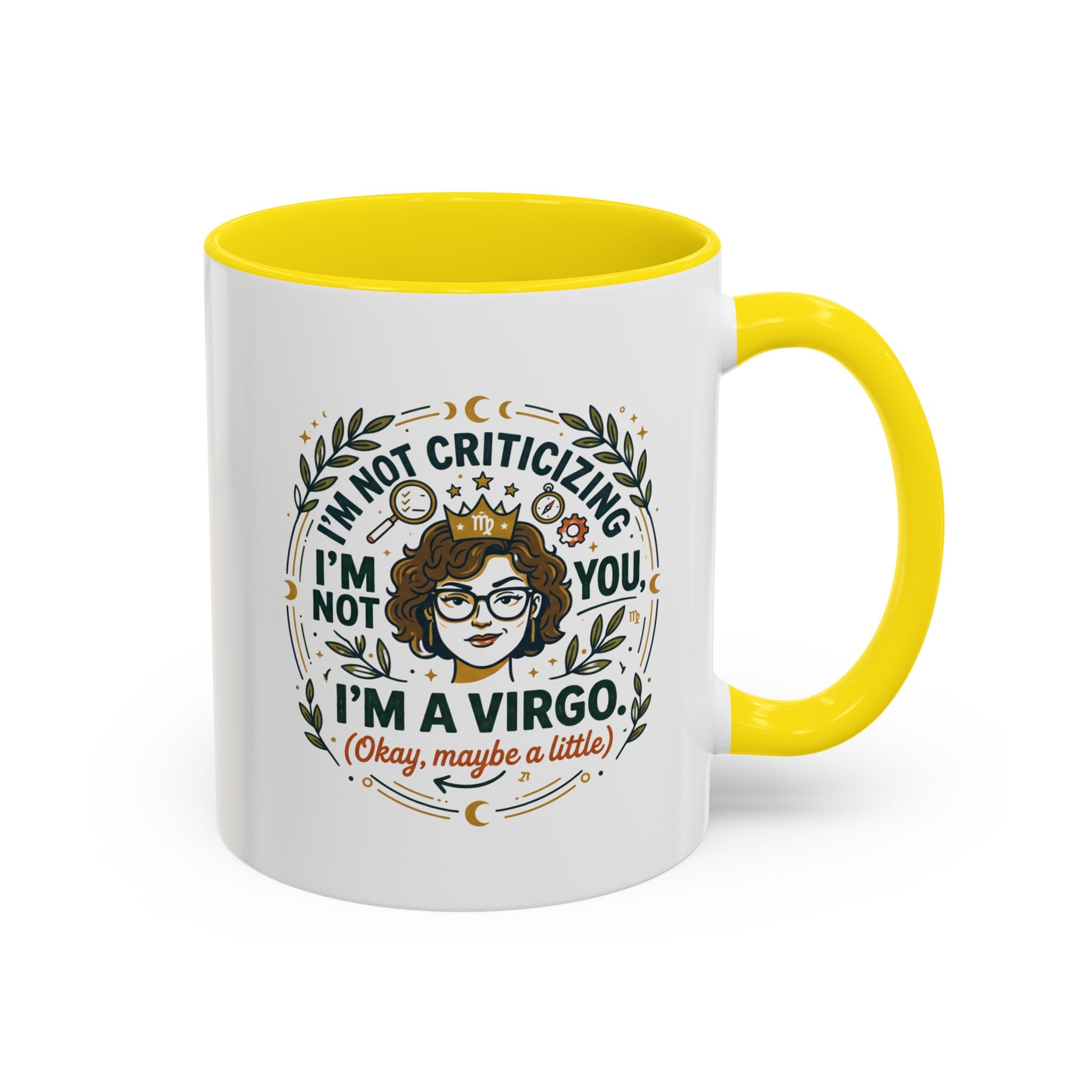 Virgo Coffee Mug - "I'm Not Criticizing, I'm a Virgo" Accent Ceramic Mug (11/15oz)