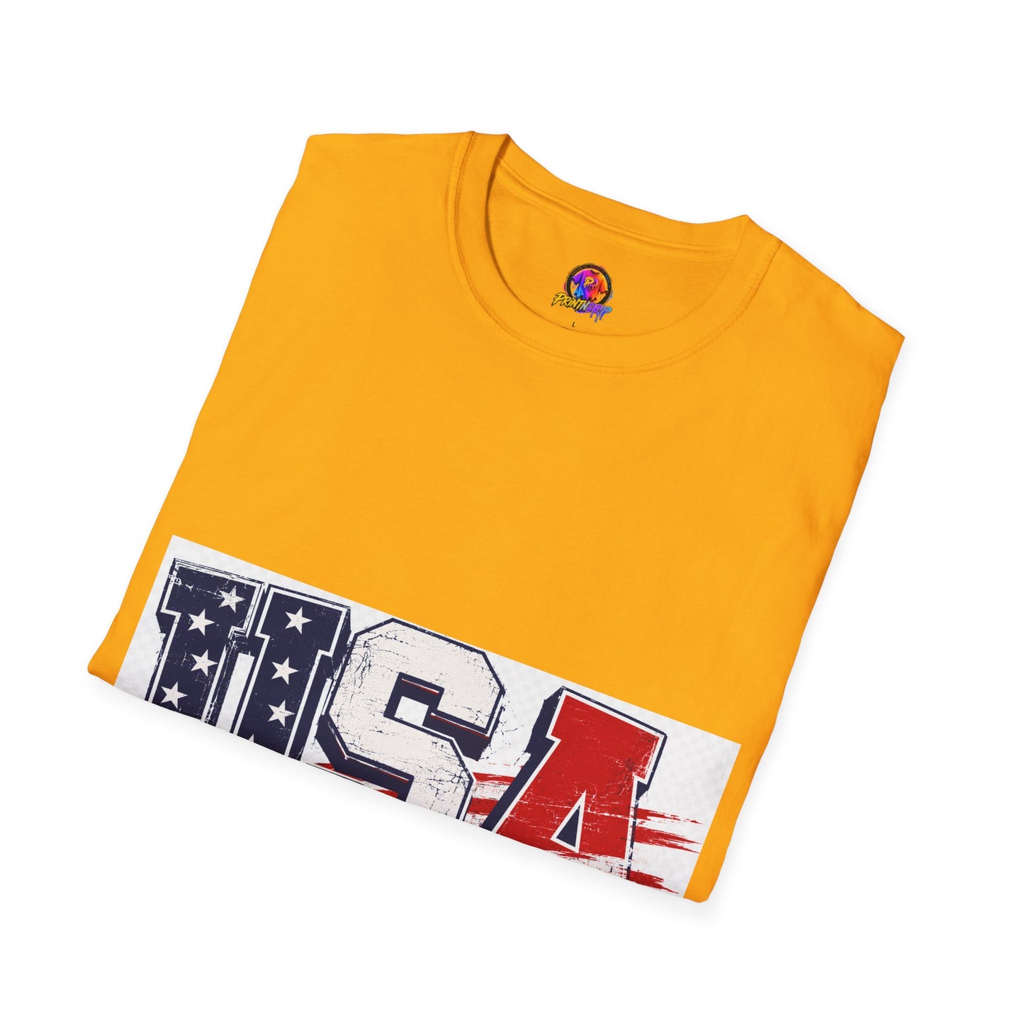 USA Flag Graphic T-Shirt — Patriotic Red White & Blue Tee