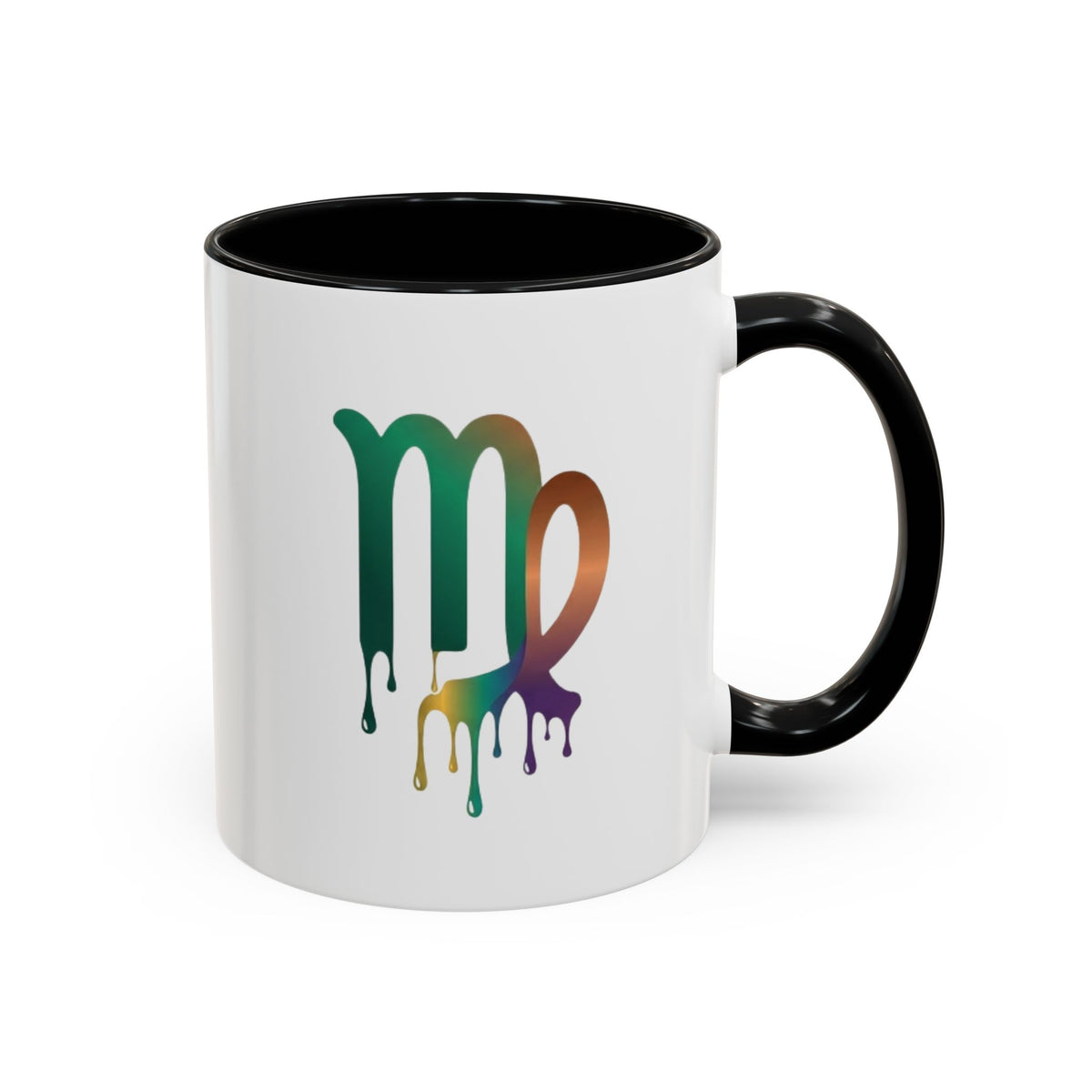 Virgo Zodiac Virgo Drip Accent Coffee Mug — Colorful Zodiac Astrology Gift
