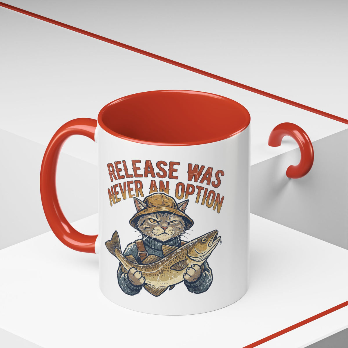 "Release Was Never An Option" Funny And Witty Accent Coffee Mug (11, 15oz)